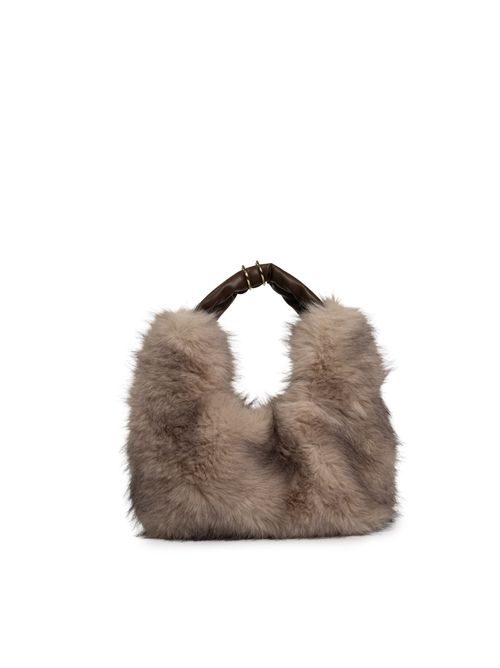 Borsa Hobo in faux fur Buttercream BLUGIRL | PF5007 T030010110